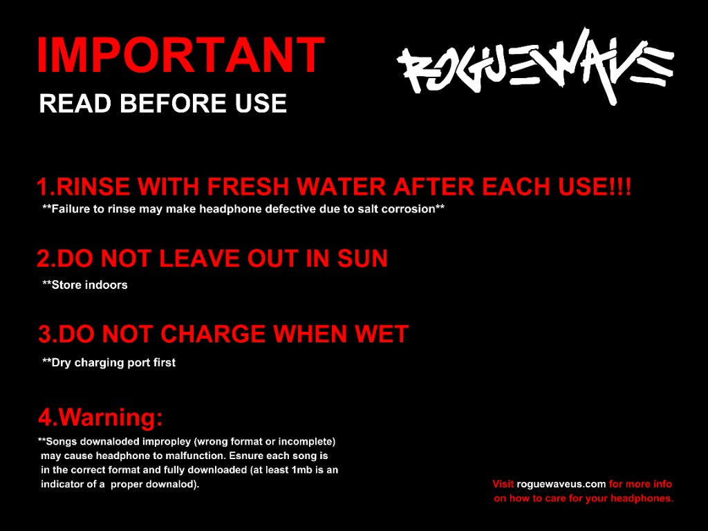 Read Before Use